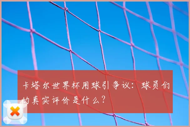 卡塔尔世界杯用球引争议：球员们的真实评价是什么？