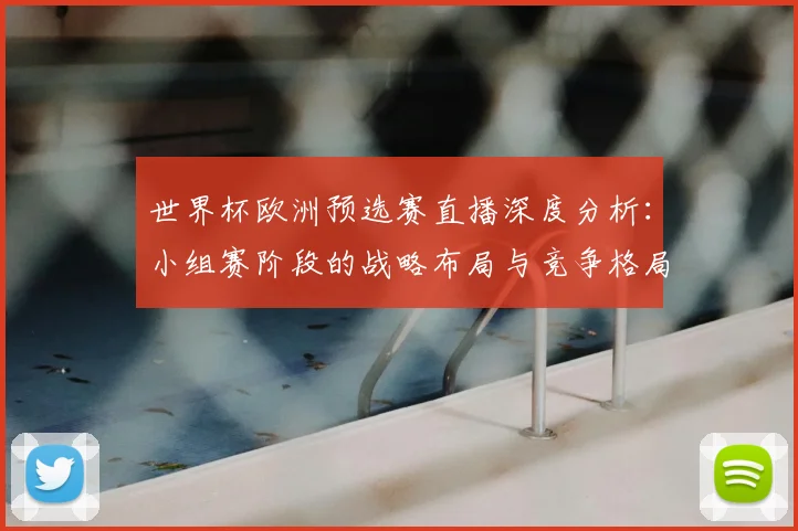 世界杯欧洲预选赛直播深度分析：小组赛阶段的战略布局与竞争格局